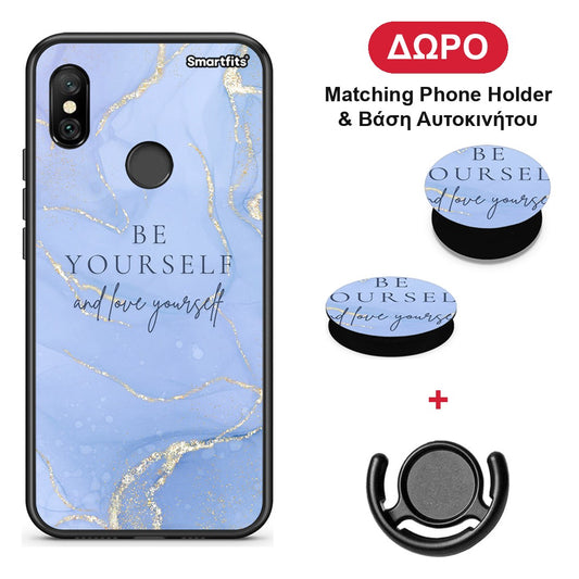 Be Yourself - Xiaomi Redmi Note 6 Pro θήκη + Δώρο Phone Holder & Βάση Αυτοκινήτου
