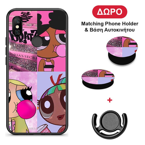 Bubble Girls - Xiaomi Redmi Note 6 Pro θήκη + Δώρο Phone Holder & Βάση Αυτοκινήτου