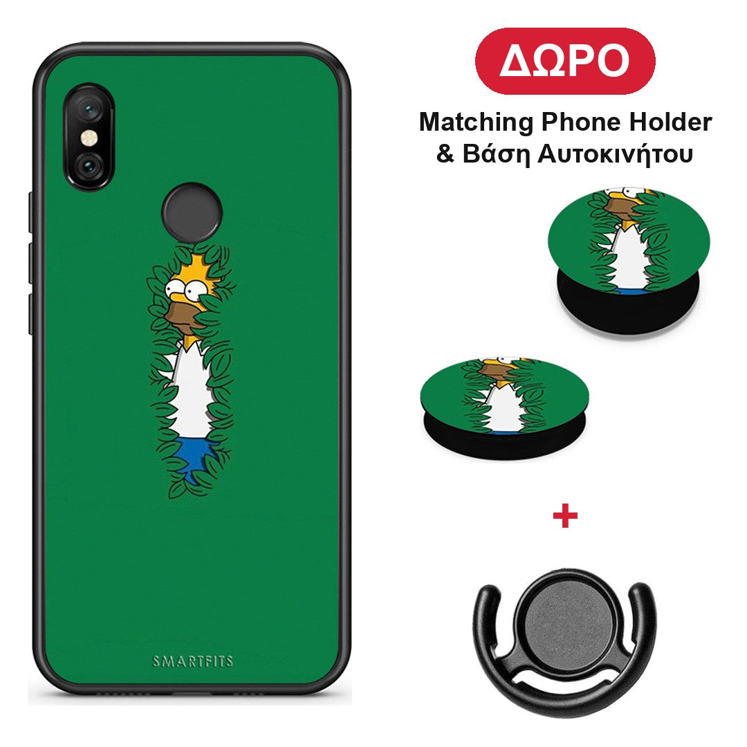 Bush Man - Xiaomi Redmi Note 6 Pro θήκη + Δώρο Phone Holder & Βάση Αυτοκινήτου