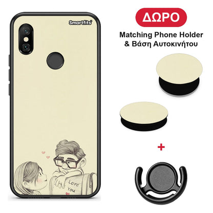 Carl And Ellie - Xiaomi Redmi Note 6 Pro θήκη + Δώρο Phone Holder & Βάση Αυτοκινήτου