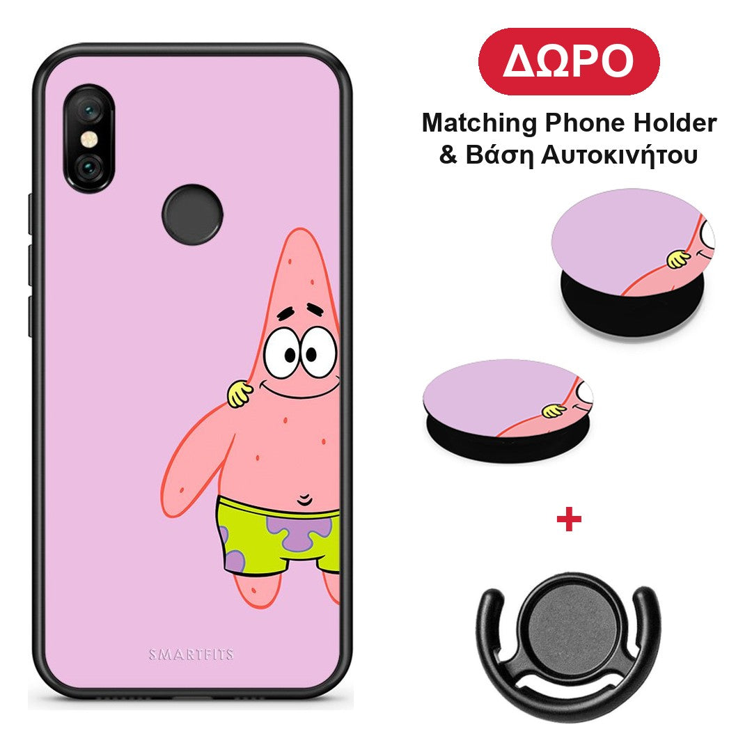 Friends Patrick - Xiaomi Redmi Note 6 Pro θήκη + Δώρο Phone Holder & Βάση Αυτοκινήτου