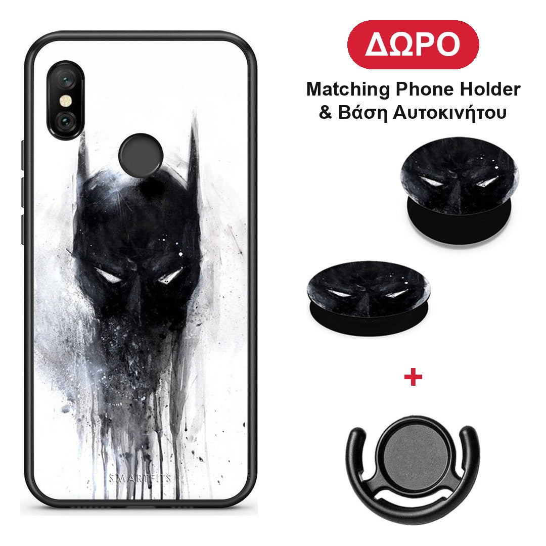 Hero Paint Bat - Xiaomi Redmi Note 6 Pro θήκη + Δώρο Phone Holder & Βάση Αυτοκινήτου