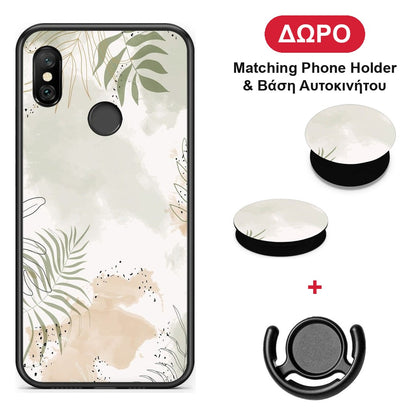 Nude Plants - Xiaomi Redmi Note 6 Pro θήκη + Δώρο Phone Holder & Βάση Αυτοκινήτου