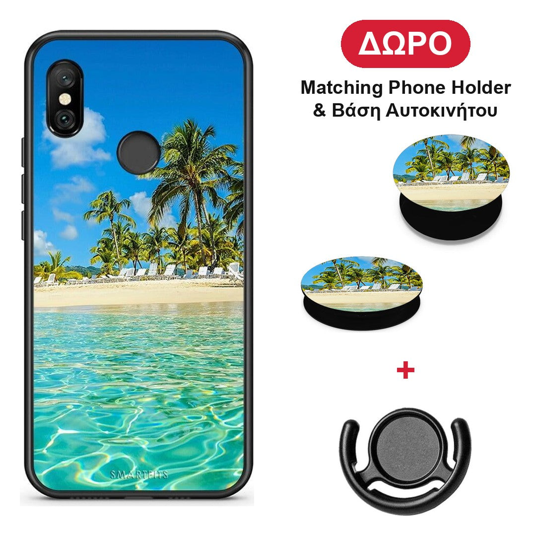 Tropical Vibes - Xiaomi Redmi Note 6 Pro θήκη + Δώρο Phone Holder & Βάση Αυτοκινήτου