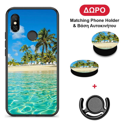 Tropical Vibes - Xiaomi Redmi Note 6 Pro θήκη + Δώρο Phone Holder & Βάση Αυτοκινήτου