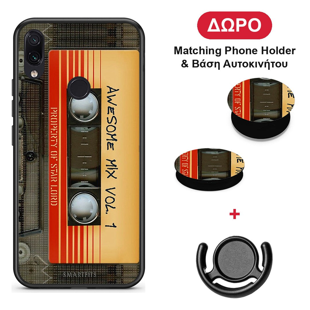 Awesome Mix - Xiaomi Redmi Note 7 θήκη + Δώρο Phone Holder & Βάση Αυτοκινήτου