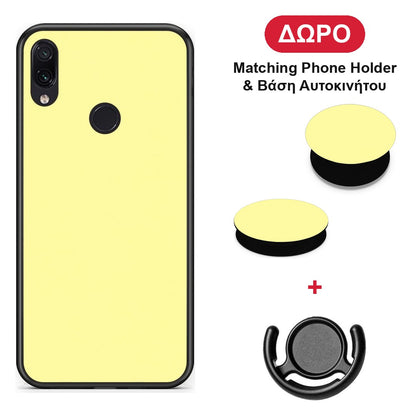 Butter Yellow - Xiaomi Redmi Note 7 θήκη + Δώρο Phone Holder & Βάση Αυτοκινήτου