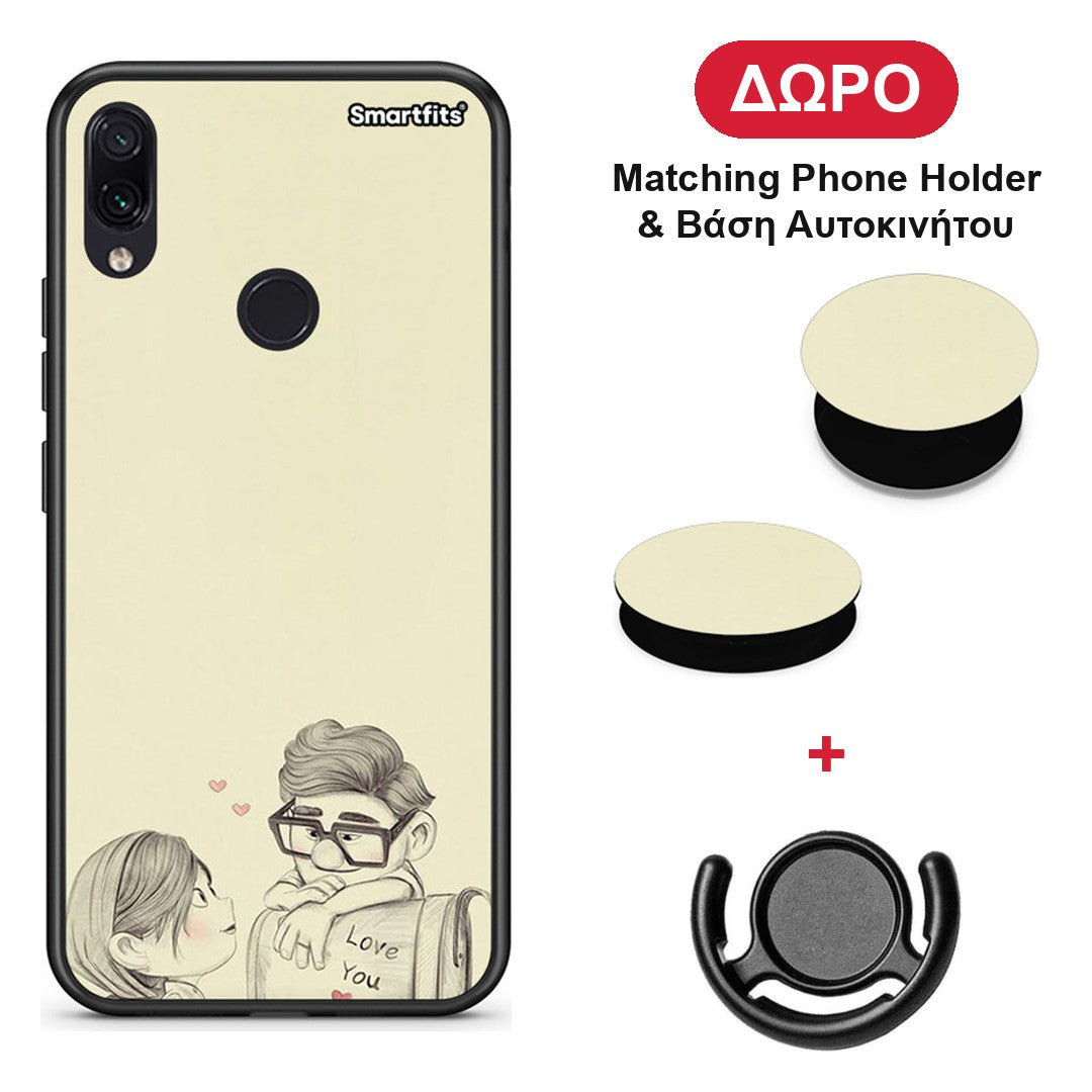Carl And Ellie - Xiaomi Redmi Note 7 θήκη + Δώρο Phone Holder & Βάση Αυτοκινήτου