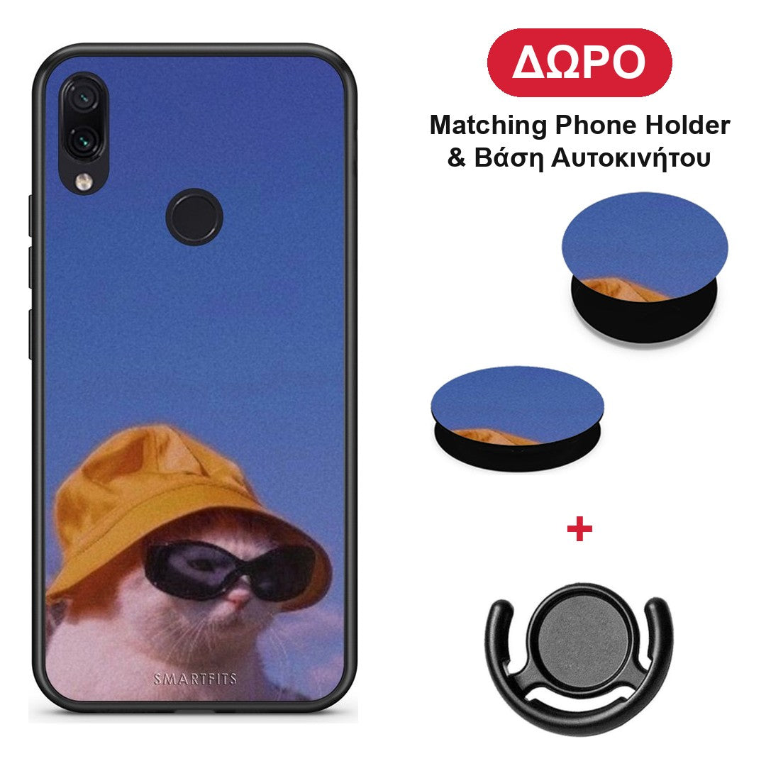 Cat Diva - Xiaomi Redmi Note 7 θήκη + Δώρο Phone Holder & Βάση Αυτοκινήτου
