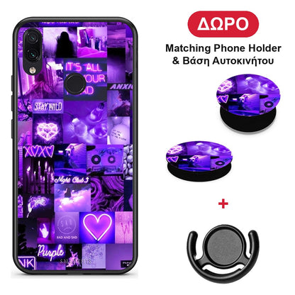 Collage Stay Wild - Xiaomi Redmi Note 7 θήκη + Δώρο Phone Holder & Βάση Αυτοκινήτου