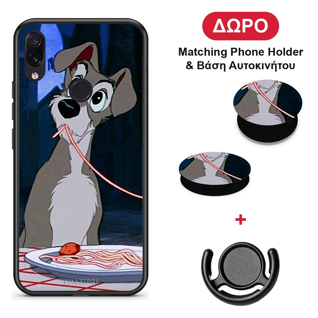 Lady And Tramp 1 - Xiaomi Redmi Note 7 θήκη + Δώρο Phone Holder & Βάση Αυτοκινήτου