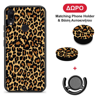 Animal Leopard - Xiaomi Redmi Note 7 θήκη + Δώρο Phone Holder & Βάση Αυτοκινήτου