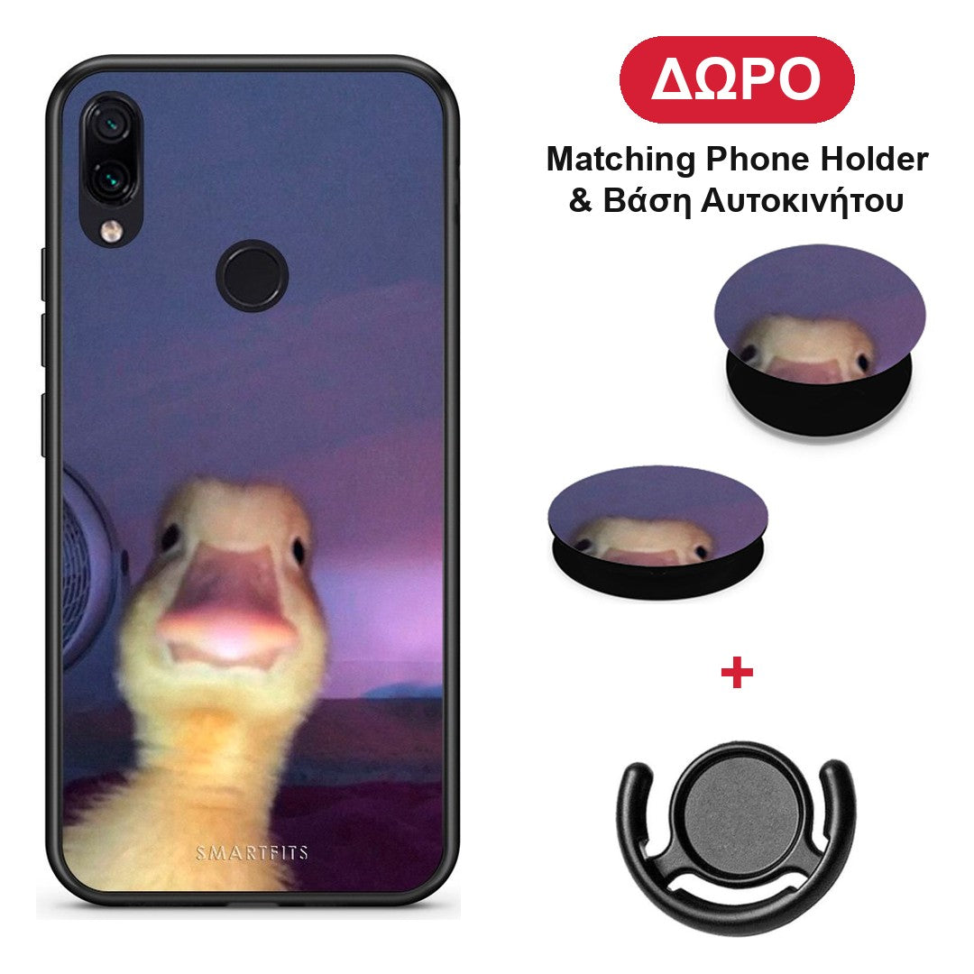 Meme Duck - Xiaomi Redmi Note 7 θήκη + Δώρο Phone Holder & Βάση Αυτοκινήτου