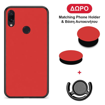 Poppy Red - Xiaomi Redmi Note 7 θήκη + Δώρο Phone Holder & Βάση Αυτοκινήτου
