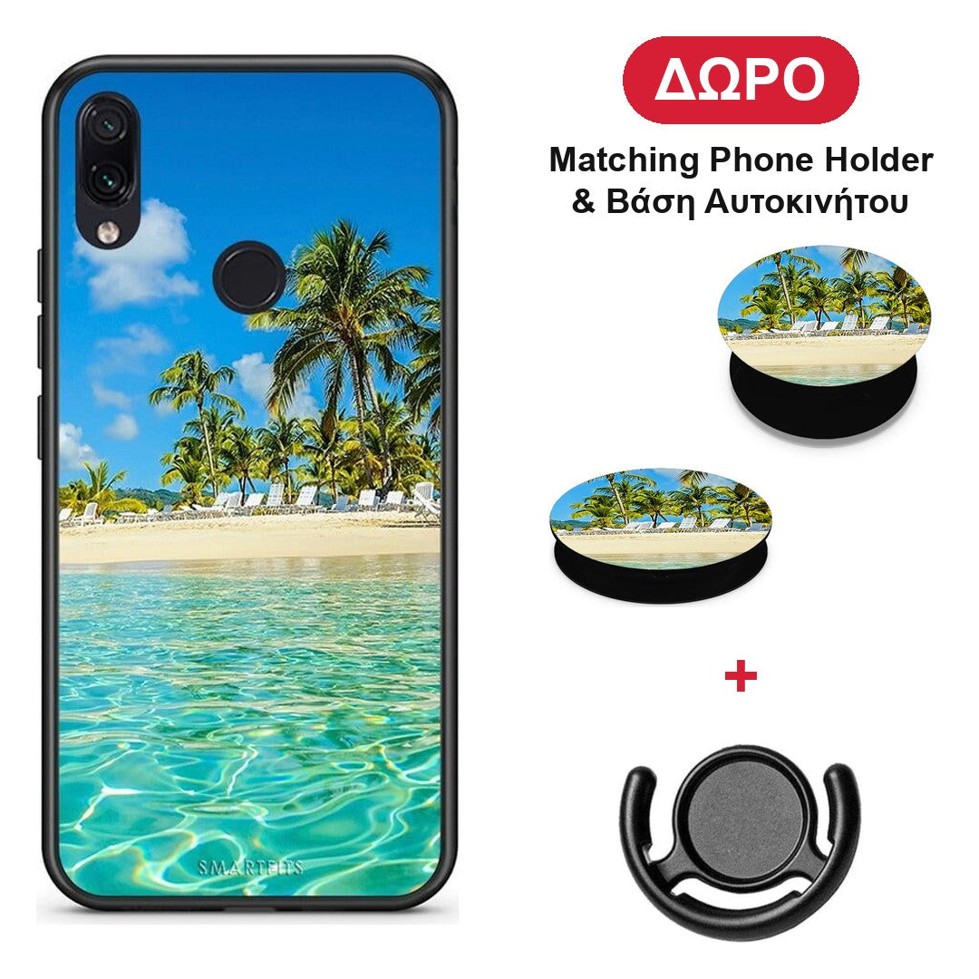 Tropical Vibes - Xiaomi Redmi Note 7 θήκη + Δώρο Phone Holder & Βάση Αυτοκινήτου