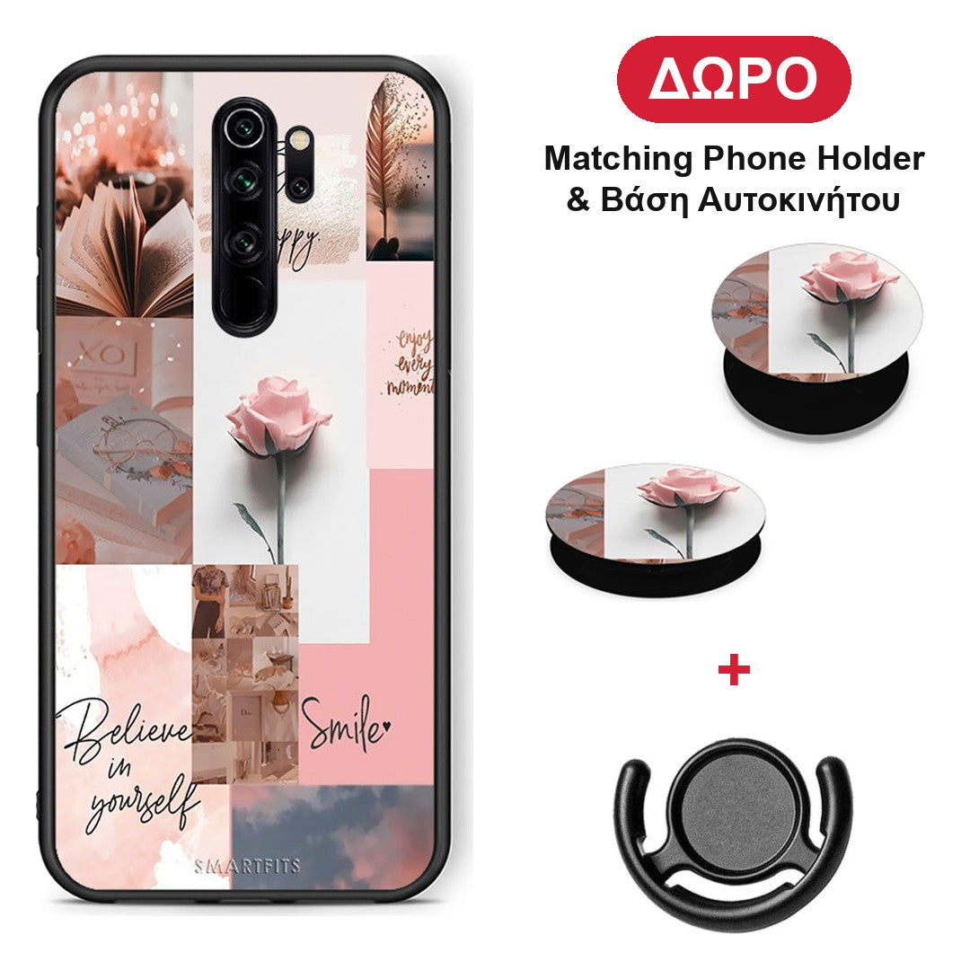 Aesthetic Collage - Xiaomi Redmi Note 8 Pro θήκη + Δώρο Phone Holder & Βάση Αυτοκινήτου