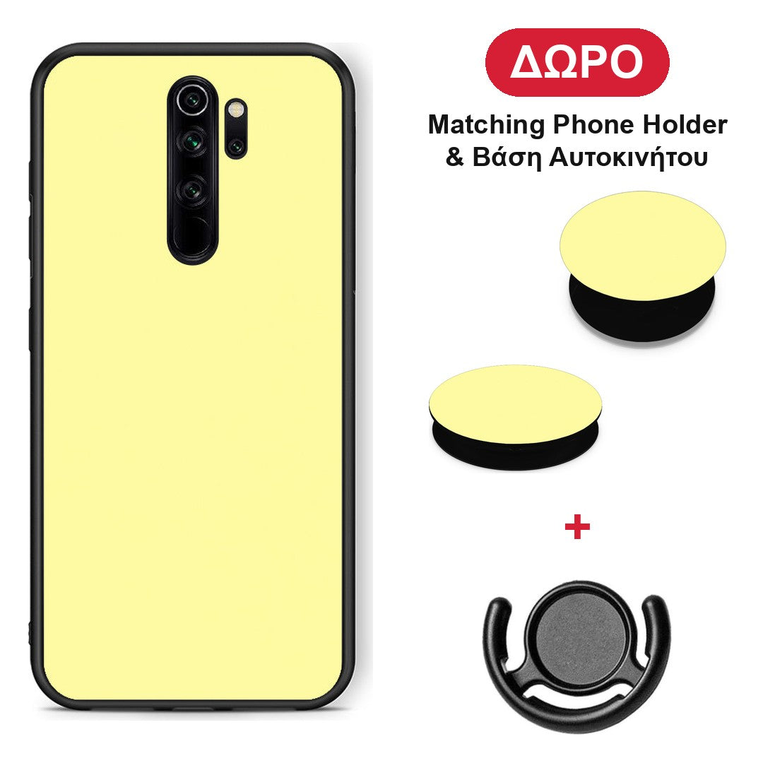 Butter Yellow - Xiaomi Redmi Note 8 Pro θήκη + Δώρο Phone Holder & Βάση Αυτοκινήτου