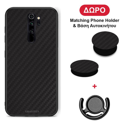 Carbon Black - Xiaomi Redmi Note 8 Pro θήκη + Δώρο Phone Holder & Βάση Αυτοκινήτου