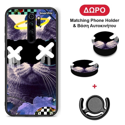 Cat Collage - Xiaomi Redmi Note 8 Pro θήκη + Δώρο Phone Holder & Βάση Αυτοκινήτου