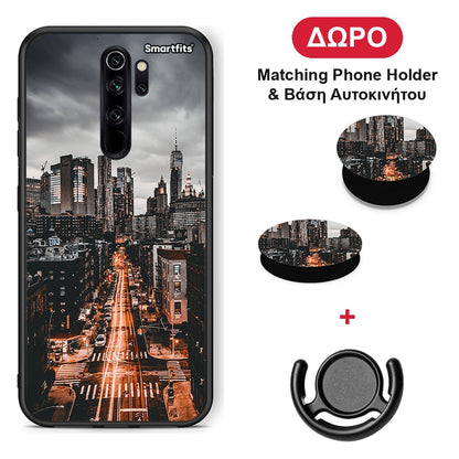 City Lights - Xiaomi Redmi Note 8 Pro θήκη + Δώρο Phone Holder & Βάση Αυτοκινήτου