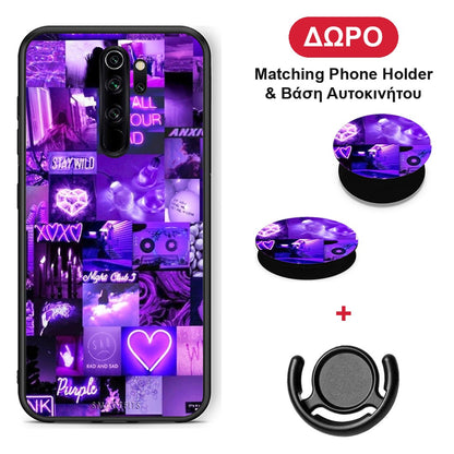 Collage Stay Wild - Xiaomi Redmi Note 8 Pro θήκη + Δώρο Phone Holder & Βάση Αυτοκινήτου