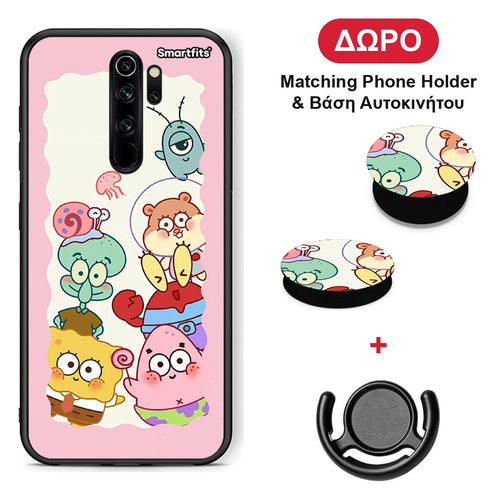 Cute Companion - Xiaomi Redmi Note 8 Pro θήκη + Δώρο Phone Holder & Βάση Αυτοκινήτου