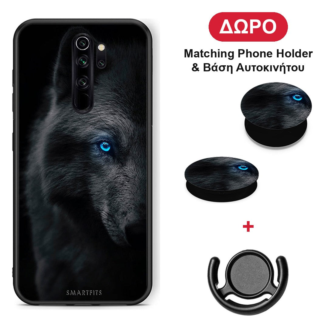 Dark Wolf - Xiaomi Redmi Note 8 Pro θήκη + Δώρο Phone Holder & Βάση Αυτοκινήτου