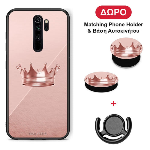 Minimal Crown - Xiaomi Redmi Note 8 Pro θήκη + Δώρο Phone Holder & Βάση Αυτοκινήτου