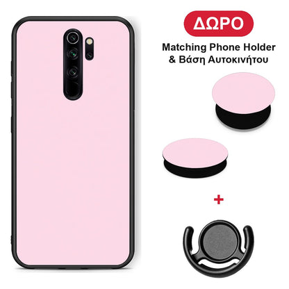 Pale Pink - Xiaomi Redmi Note 8 Pro θήκη + Δώρο Phone Holder & Βάση Αυτοκινήτου