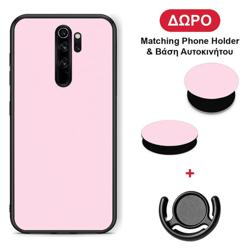 Pale Pink - Xiaomi Redmi Note 8 Pro θήκη + Δώρο Phone Holder & Βάση Αυτοκινήτου