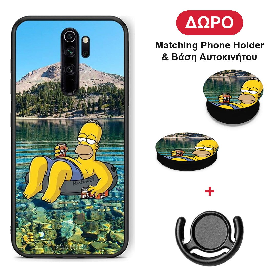 Summer Happiness - Xiaomi Redmi Note 8 Pro θήκη + Δώρο Phone Holder & Βάση Αυτοκινήτου