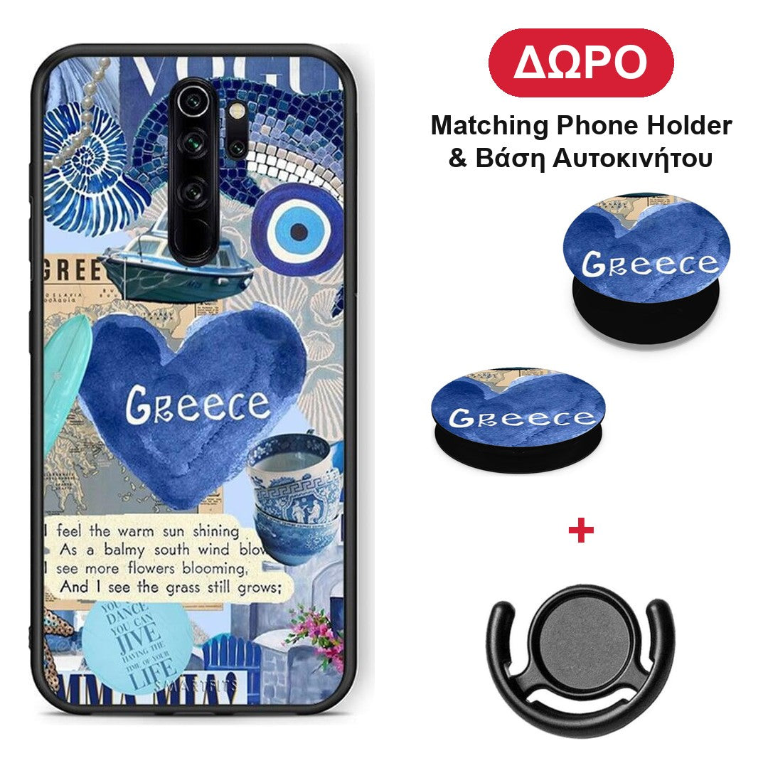 Summer In Greece - Xiaomi Redmi Note 8 Pro θήκη + Δώρο Phone Holder & Βάση Αυτοκινήτου