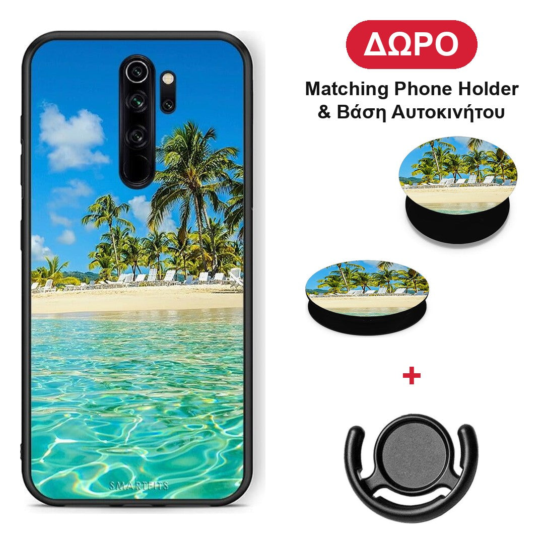 Tropical Vibes - Xiaomi Redmi Note 8 Pro θήκη + Δώρο Phone Holder & Βάση Αυτοκινήτου