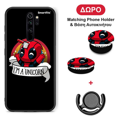 Unicorn Deadpool - Xiaomi Redmi Note 8 Pro θήκη + Δώρο Phone Holder & Βάση Αυτοκινήτου