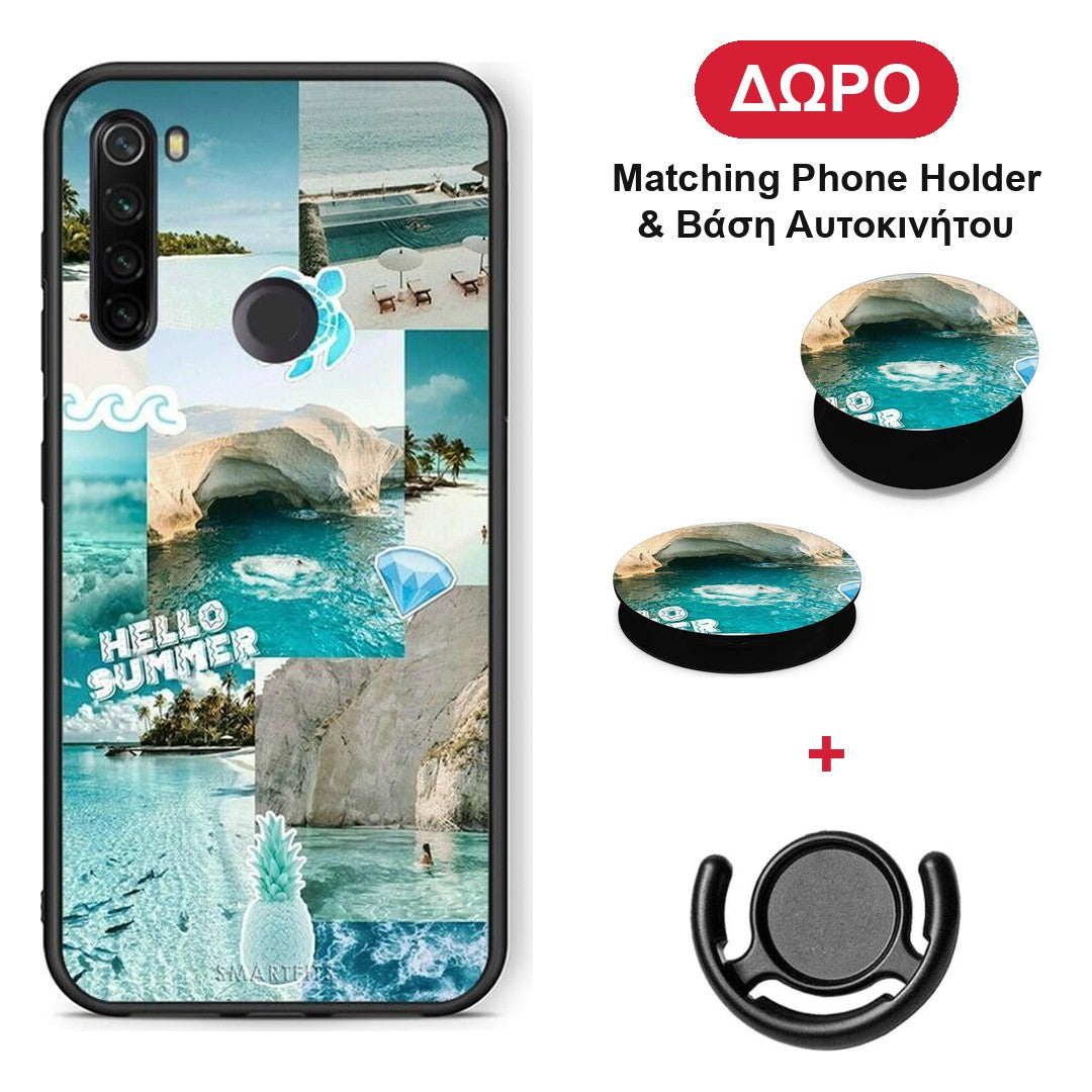 Aesthetic Summer - Xiaomi Redmi Note 8T θήκη + Δώρο Phone Holder & Βάση Αυτοκινήτου
