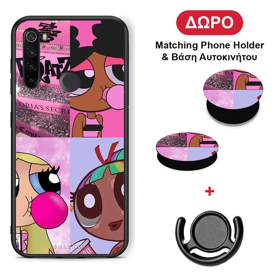 Bubble Girls - Xiaomi Redmi Note 8T θήκη + Δώρο Phone Holder & Βάση Αυτοκινήτου