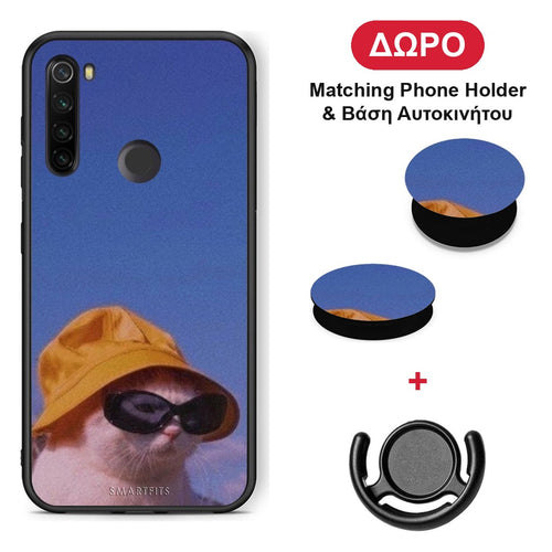 Cat Diva - Xiaomi Redmi Note 8T θήκη + Δώρο Phone Holder & Βάση Αυτοκινήτου
