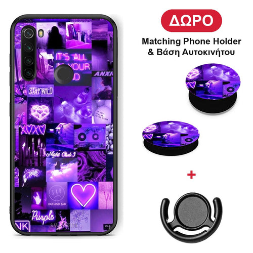 Collage Stay Wild - Xiaomi Redmi Note 8T θήκη + Δώρο Phone Holder & Βάση Αυτοκινήτου