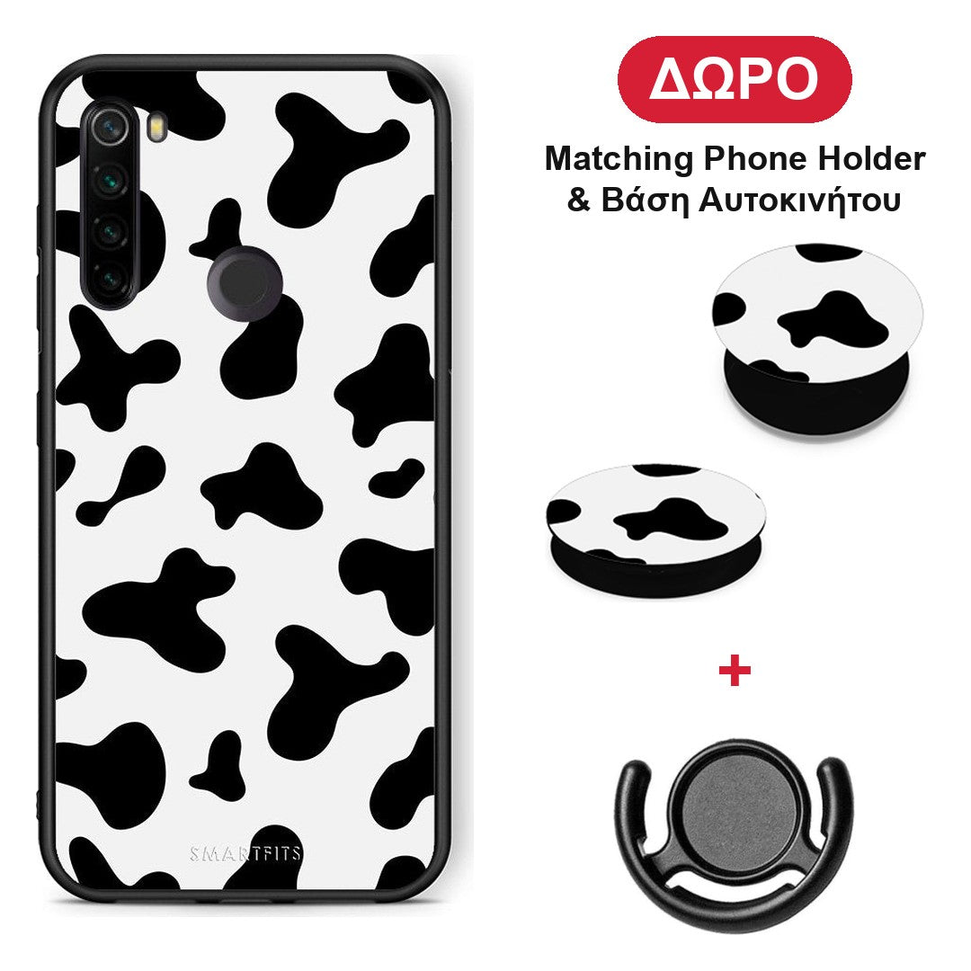 Cow Print - Xiaomi Redmi Note 8T θήκη + Δώρο Phone Holder & Βάση Αυτοκινήτου