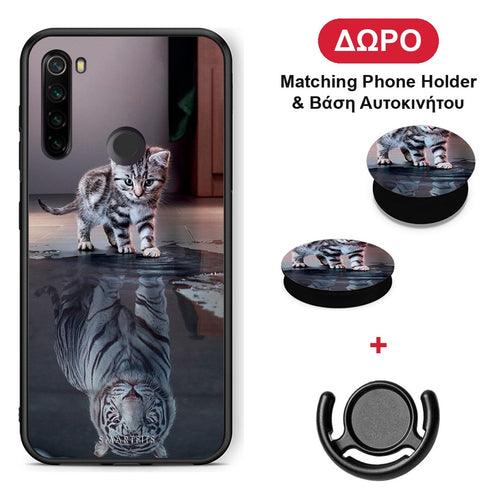 Cute Tiger - Xiaomi Redmi Note 8T θήκη + Δώρο Phone Holder & Βάση Αυτοκινήτου