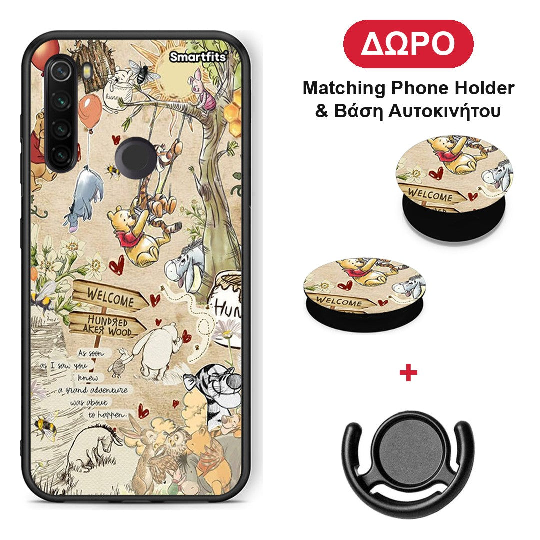 Happy Friends - Xiaomi Redmi Note 8T θήκη + Δώρο Phone Holder & Βάση Αυτοκινήτου