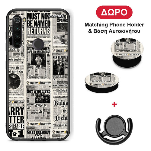 Harry Paper - Xiaomi Redmi Note 8T θήκη + Δώρο Phone Holder & Βάση Αυτοκινήτου