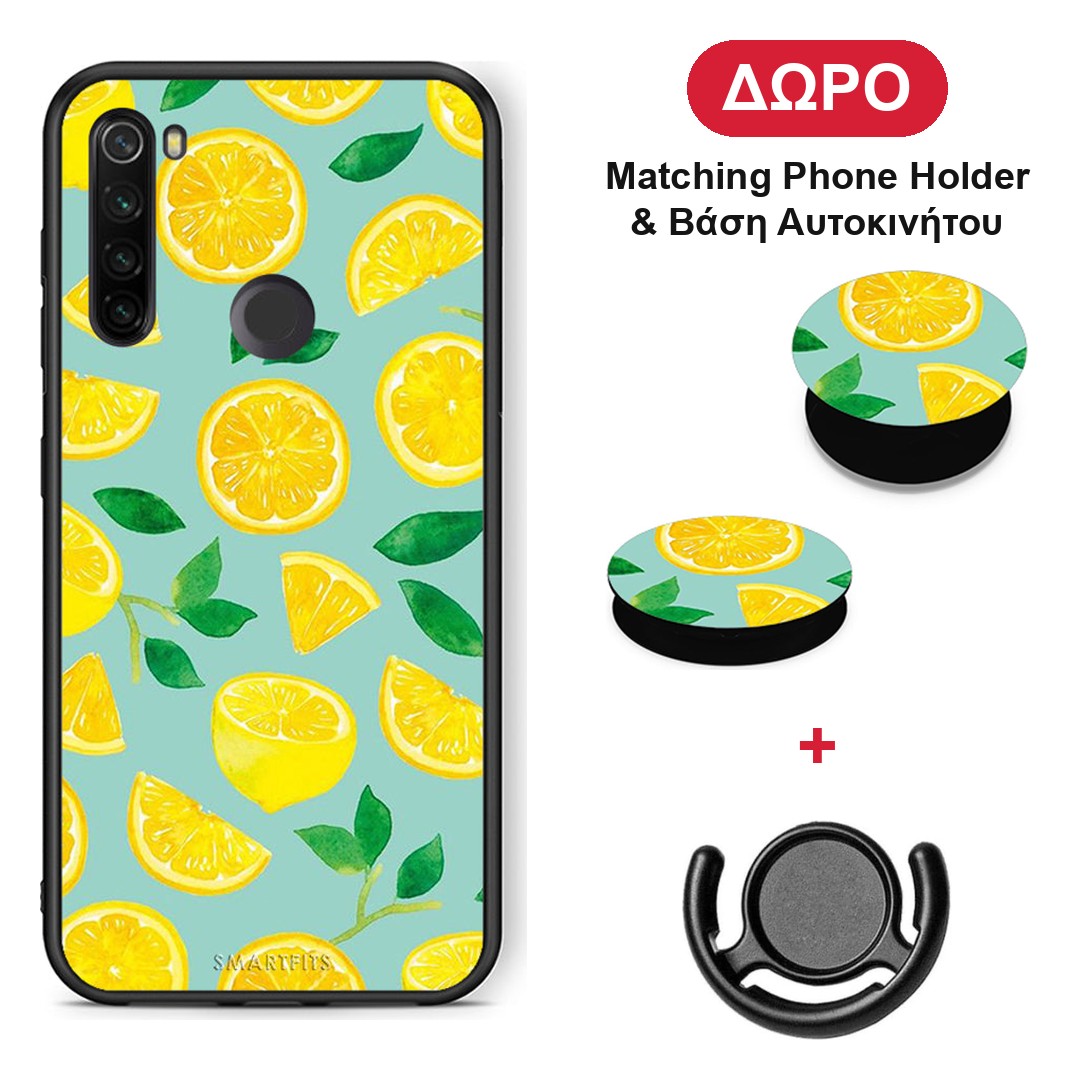 Lemons - Xiaomi Redmi Note 8T θήκη + Δώρο Phone Holder & Βάση Αυτοκινήτου