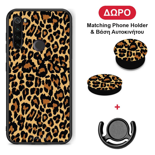 Animal Leopard - Xiaomi Redmi Note 8T θήκη + Δώρο Phone Holder & Βάση Αυτοκινήτου