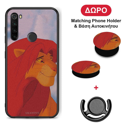 Lion Love 1 - Xiaomi Redmi Note 8T θήκη + Δώρο Phone Holder & Βάση Αυτοκινήτου