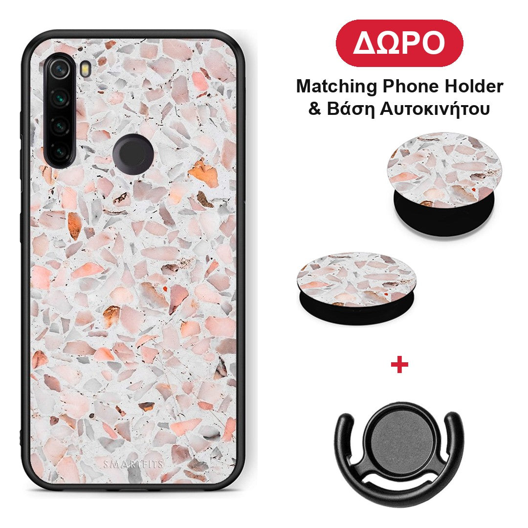 Marble Terrazzo - Xiaomi Redmi Note 8T θήκη + Δώρο Phone Holder & Βάση Αυτοκινήτου