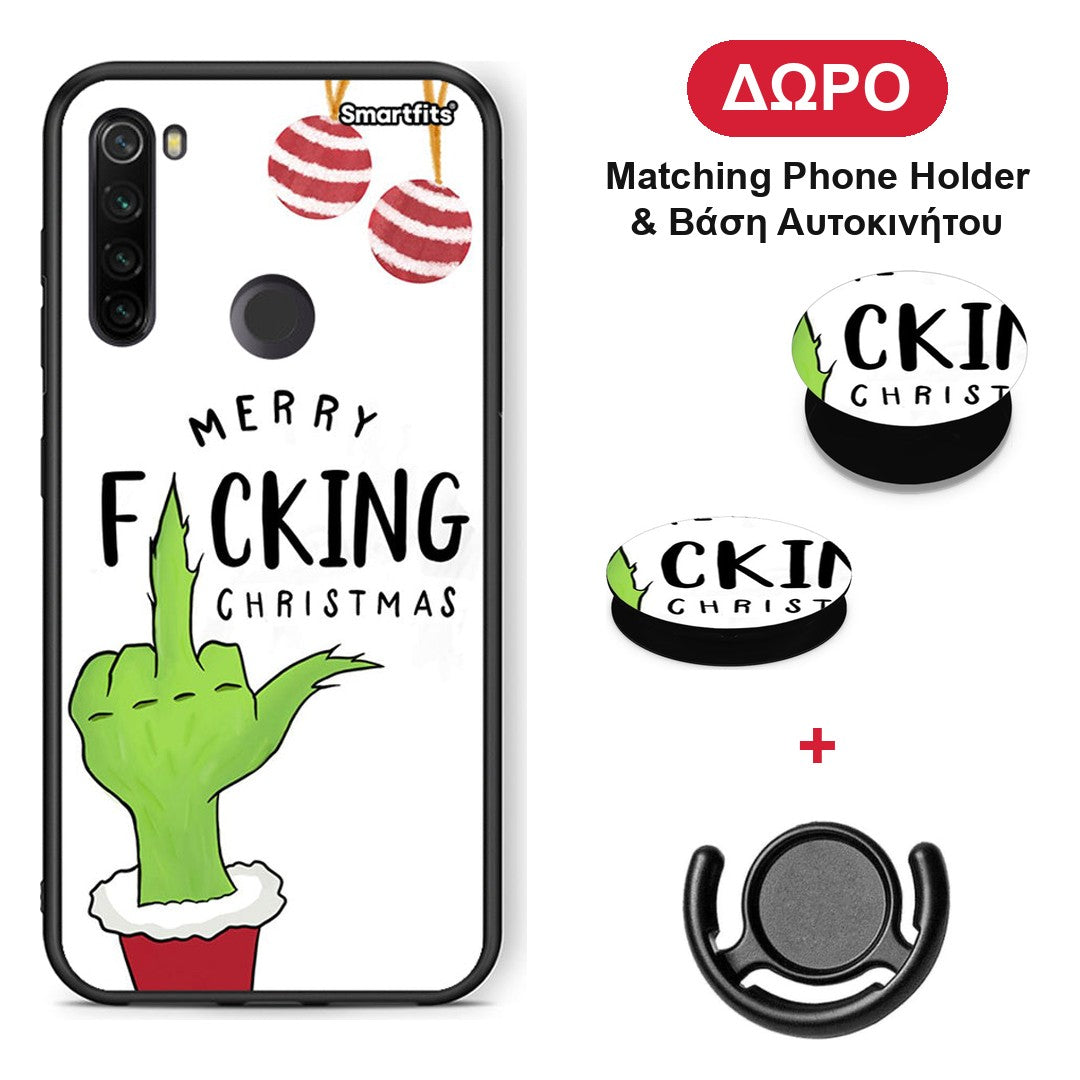 Merry F Xmas - Xiaomi Redmi Note 8T θήκη + Δώρο Phone Holder & Βάση Αυτοκινήτου