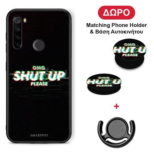 OMG ShutUp - Xiaomi Redmi Note 8T θήκη + Δώρο Phone Holder & Βάση Αυτοκινήτου