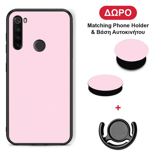 Pale Pink - Xiaomi Redmi Note 8T θήκη + Δώρο Phone Holder & Βάση Αυτοκινήτου