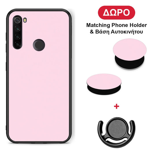 Pale Pink - Xiaomi Redmi Note 8T θήκη + Δώρο Phone Holder & Βάση Αυτοκινήτου